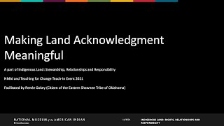 Making Land Acknowledgment Meaningful [upl. by Edison422]