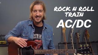 ACDC  Rock N Roll Train Guitar Lesson Tutorial  SOLO [upl. by Mannuela729]