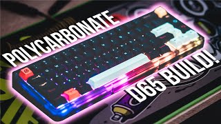 Polycarbonate Custom Keyboard  KBDfans D65 Build 4K [upl. by Evadnee398]