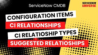 ServiceNow CMDB  Configuration Items  CI Relationships  Suggested Relationships  CI Rel Type [upl. by Tterraj712]