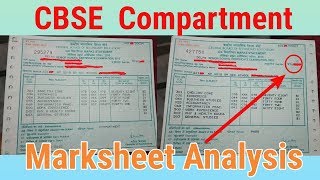 CBSE Marksheet of Compartment Examinations  Difference Between Pass amp Compartment Marksheet [upl. by Inatirb]