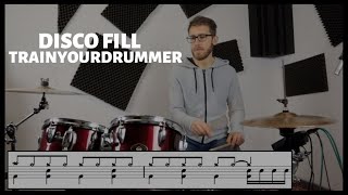 DISCO DRUM LESSON  FILL 1 [upl. by Erret654]