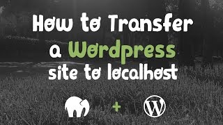 How to transfer a live Wordpress website to your localhost manually no plugins [upl. by Callie]