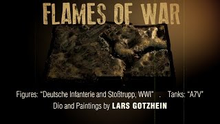 Flames of War scale 1100 WWIscenario Stopmotion of TableTopGame [upl. by Suirauqed]