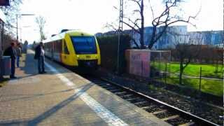 Frankfurt Sossenheim Bahnhof Ein und Ausfahrt der Taunusbahn 20032012 Full HD [upl. by Cirdor]