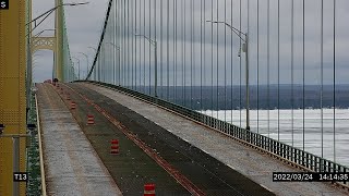 Why the Mackinac Bridge Authority closes the bridge due to falling ice [upl. by Belldas]