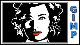 Gimp How to Make a Black and White Stencil From a Color Photo [upl. by Ferrigno]