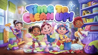 🧹 Time to Clean Up 🎶 Catchy Kids Song Poem amp Rhyme that Makes Tidying Fun [upl. by Akiem]