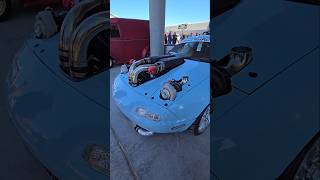 Twin Turbo Lambo Powered Miata is WILD lamborghini miata [upl. by Maurise762]