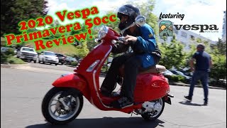 2020 New Fuel Injected Vespa Primavera 50 iGet Review [upl. by Kajdan388]