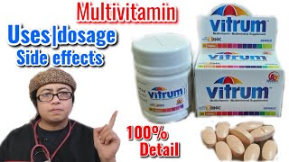 Vitrum tabletmultivitaminusesdosagehow to useside effectHindiUrdu [upl. by Keir]