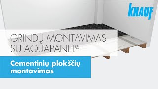 Grindų montavimas su cementine AQUAPANEL® plokšte [upl. by Saravat]