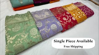 Banarasi Pure Khaddi Georgette Sarees Huge Collection Wholesale Price [upl. by Colvert]