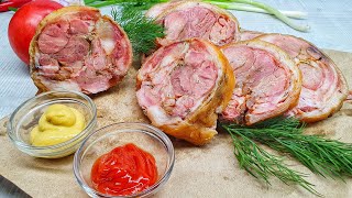 Schweinshaxe SchinkenWunderbare Schweinshaxe Rolle sehr einfach Fleischgericht 3 [upl. by Htebi972]