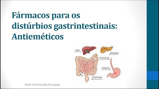 Fármaco utilizados nos distúrbios gastrintestinais Antiemético [upl. by Anifled]