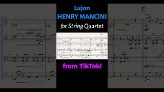 Lujon  quotSlow Hot Windquot Henry Mancini for String Quartet from TikTok  SHEET MUSIC shorts [upl. by Keelby866]