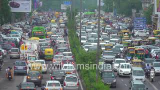 New Delhi rush hour traffic at Yusuf Sarai [upl. by Alexandro]