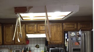 How To Remove Fluorescent Ceiling Light Box [upl. by Yrroc]