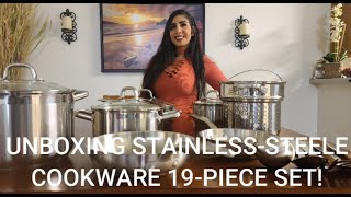 Unboxing Duxtop Professional Stainless Steel Cookware Set 19 Piece Kitchen Pots and Pans Set [upl. by Pall479]