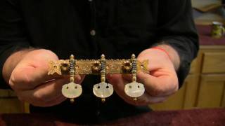 Stringing up the guitar part 2 selecting and installing tuning machines [upl. by Anehsat]