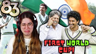 🏆 83 Movie Reaction  Reliving Indias Historic Cricket Triumph on the Silver Screen 🎬🇮🇳 [upl. by Nelag]