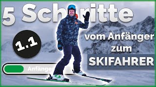 In 5 Schritten Skifahren lernen  vom Einsteiger zu den ersten Kurven [upl. by Buckler]