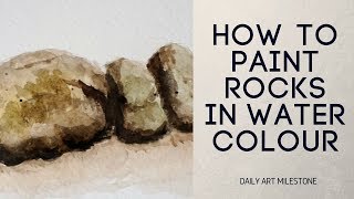 How to paint rocks in watercolour [upl. by Seditsira]