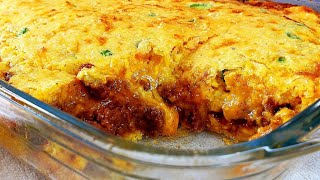 TAMALE PIE  Ground Beef amp Cornbread Casserole [upl. by Borg]