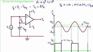 OpAmp as NonInverting Comparator [upl. by Dnalhsa]