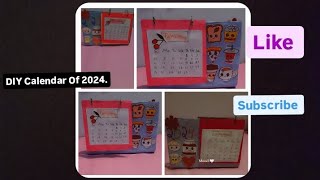 How to make a calendar at home  DIY Calendar of 2024 Paper Easy Craft diy like subscribe [upl. by Eendyc]