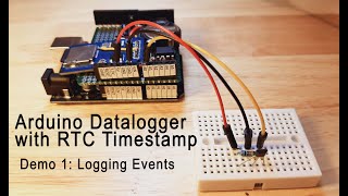 Arduino Data Logger Shield with RTC Time Stamp  Demo 1 of 4  Hall effect door sensor [upl. by Jimmie]