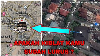 Cara akurat menentukan arah kiblat menggunakan Maps🔥100 Lurus [upl. by Wit]