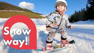 Trio of kids are super talented at SNOWBOARDING  SWNS [upl. by Norac]