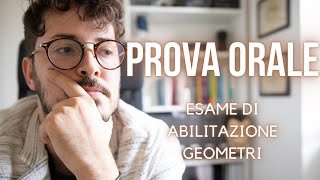 PROVA ORALE  Esame di Abilitazione GEOMETRI [upl. by Vladamar]