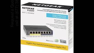 GS108PE NetGear ProSafe Plus 8Ports 101001000Mbps Gigabit Ethernet Desktop Switch With PoE [upl. by Eded]