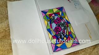 Dollhouse Stained Glass DIY [upl. by Fezoj]