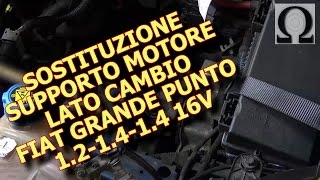 Tutorial sostituzione supporto motore lato cambio grande punto 1 4 16v [upl. by Erodeht]