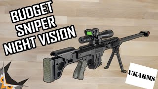 BUDGET AIRSOFT SNIPER with NIGHTVISION  UKARMS P1082 [upl. by Arhsub]