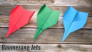 03 Easy BOOMERANG Paper Jets that COMES back to You [upl. by Vittoria39]