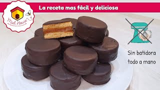 Receta de ALFAJORES más fáciles SIN BATIDORA deliciosos [upl. by Bastian367]