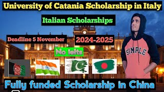 How to get Fully Funded scholarship in Italy university of Catania Scholarship 20242025 [upl. by Oizirbaf]