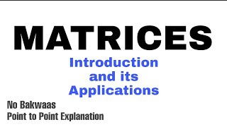 1 Matrices  Introduction  Must Watch [upl. by Ilwain]