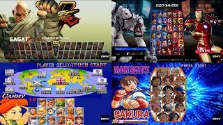 Street Fighter amp MvC Evolution of Select Screen 19872018 [upl. by Llemar]