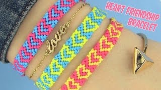 DIY Heart Friendship Bracelets [upl. by Ecylla]