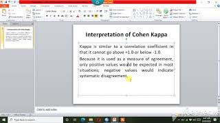 InterRater Reliability with Cohens Kappa in SPSS [upl. by Nanaj]