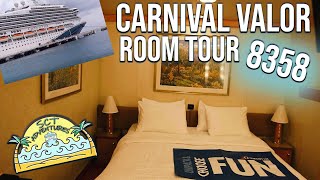 Carnival Valor Interior Room Tour 8358 [upl. by Legir]