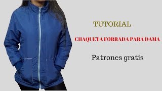 DIY Chaqueta impermeable forrada para mujer corte y confección [upl. by Cain838]