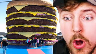 MrBeast Made the Worlds Biggest Burger  5000lb  New Video Leaked [upl. by Olmsted]