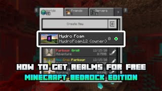 How To Get REALMS For FREE In Minecraft 116 Minecraft PE Windows 10 amp Xbox One [upl. by Walker]