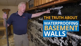 Waterproofing Basement Walls  Finished amp UnFinished Basement [upl. by Ardnassak]